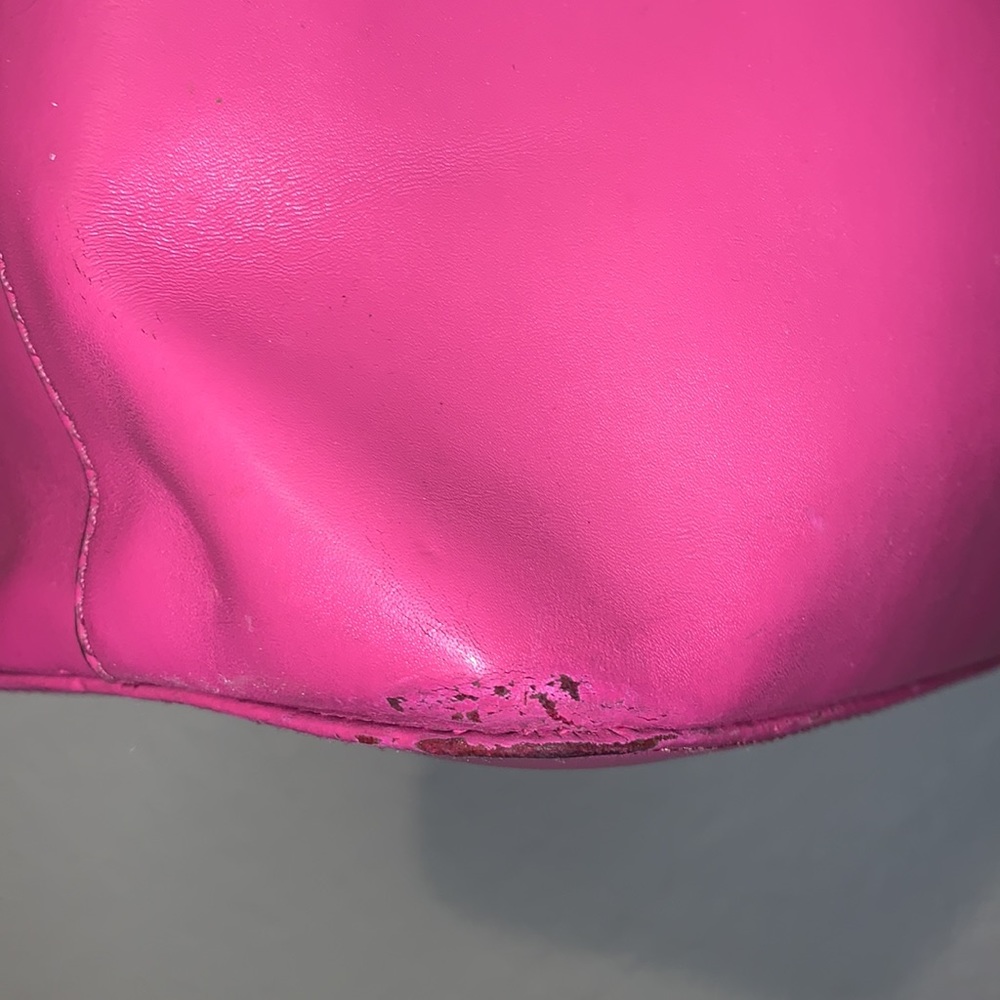 Kate Spade Pink Tote Bag Red Interior Large Shoulder Purse - Picture 15 of 16